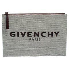 Beige Bond Pouch Clutch aus Segeltuch von Givenchy