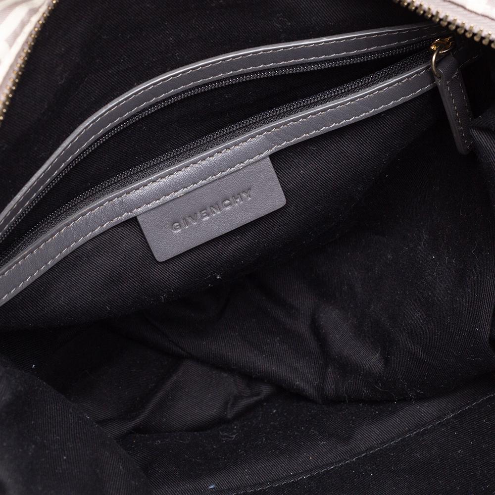 Givenchy Borsa in tela e pelle monogramma beige/grigia 5