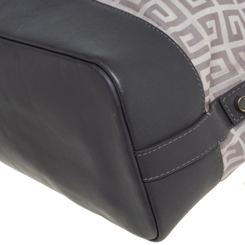 Givenchy Borsa in tela e pelle monogramma beige/grigia 1