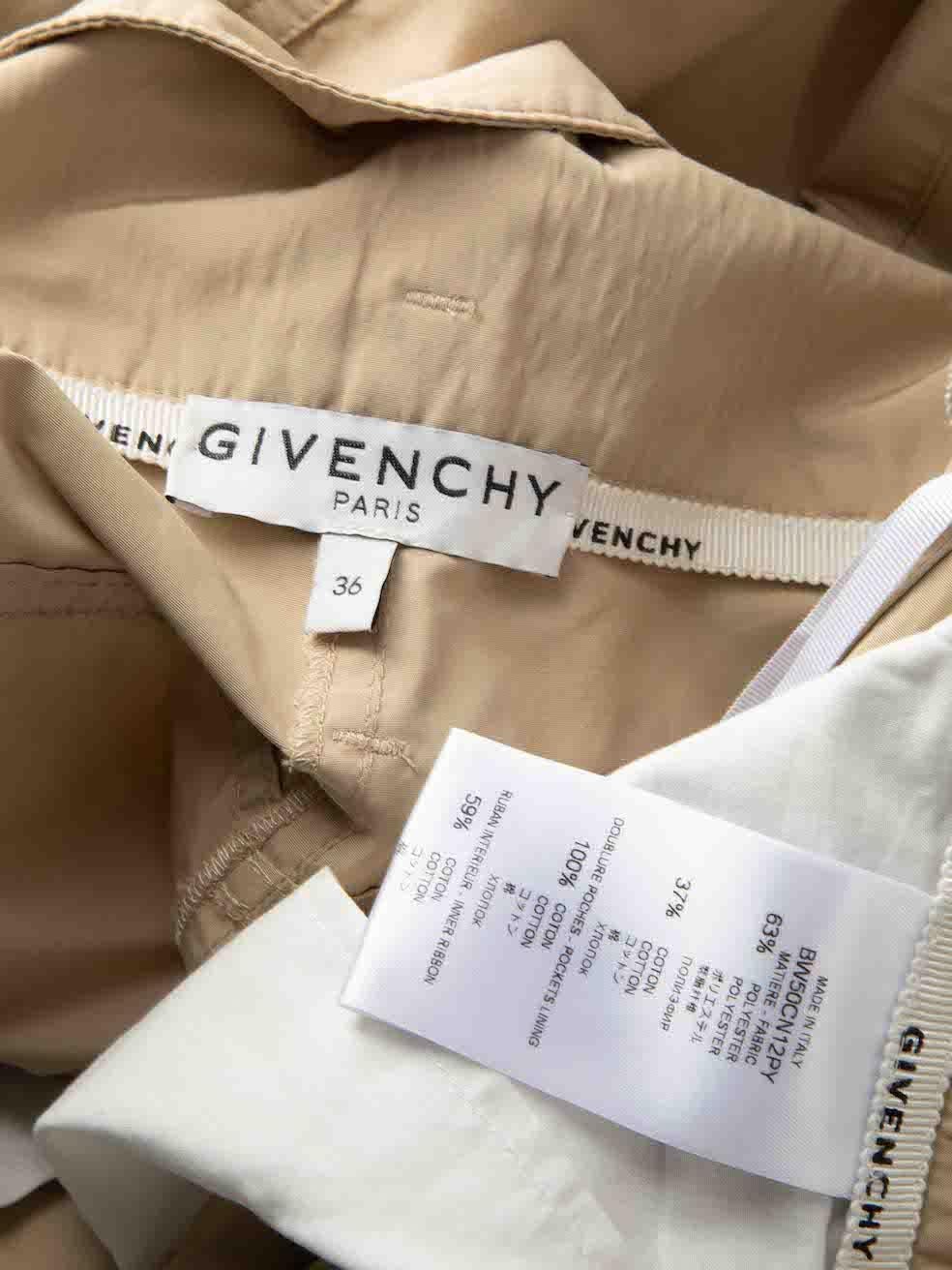 Givenchy Beige High Waist Pleat Detail Trousers Size S For Sale 3