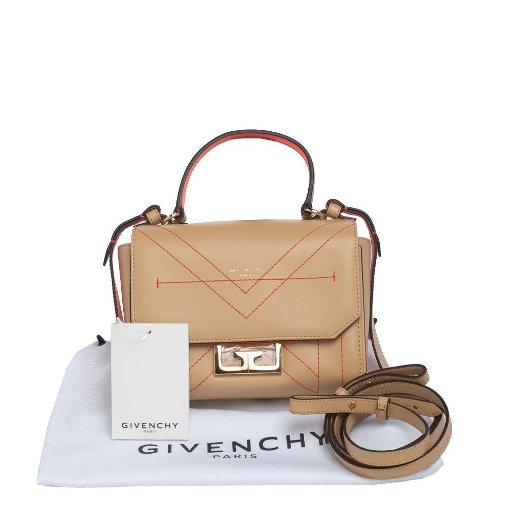 Givenchy Beige Leather Eden Top Handle Bag 5