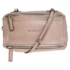 Used Givenchy Beige Leather Mini Pandora Sugar Crossbody Bag