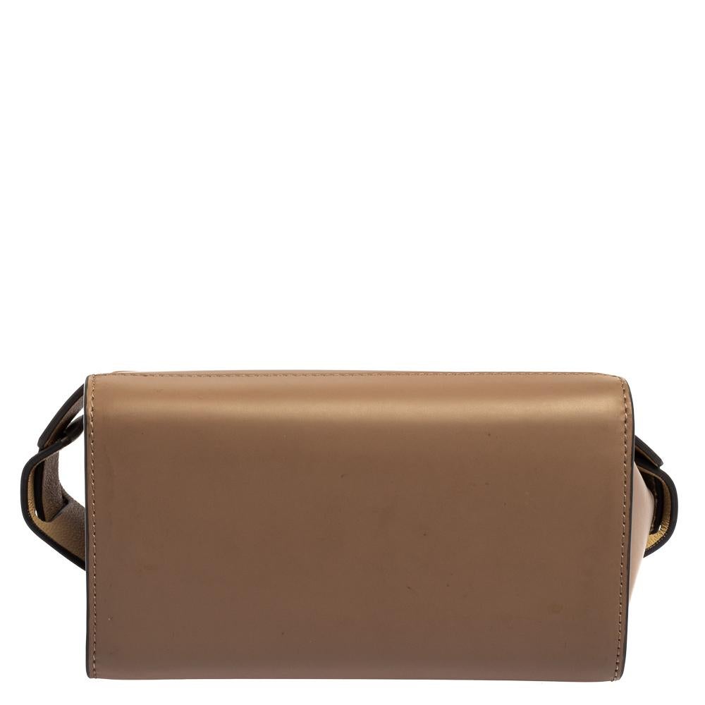 Givenchy Beige Leather Nano Horizon Crossbody Bag 1