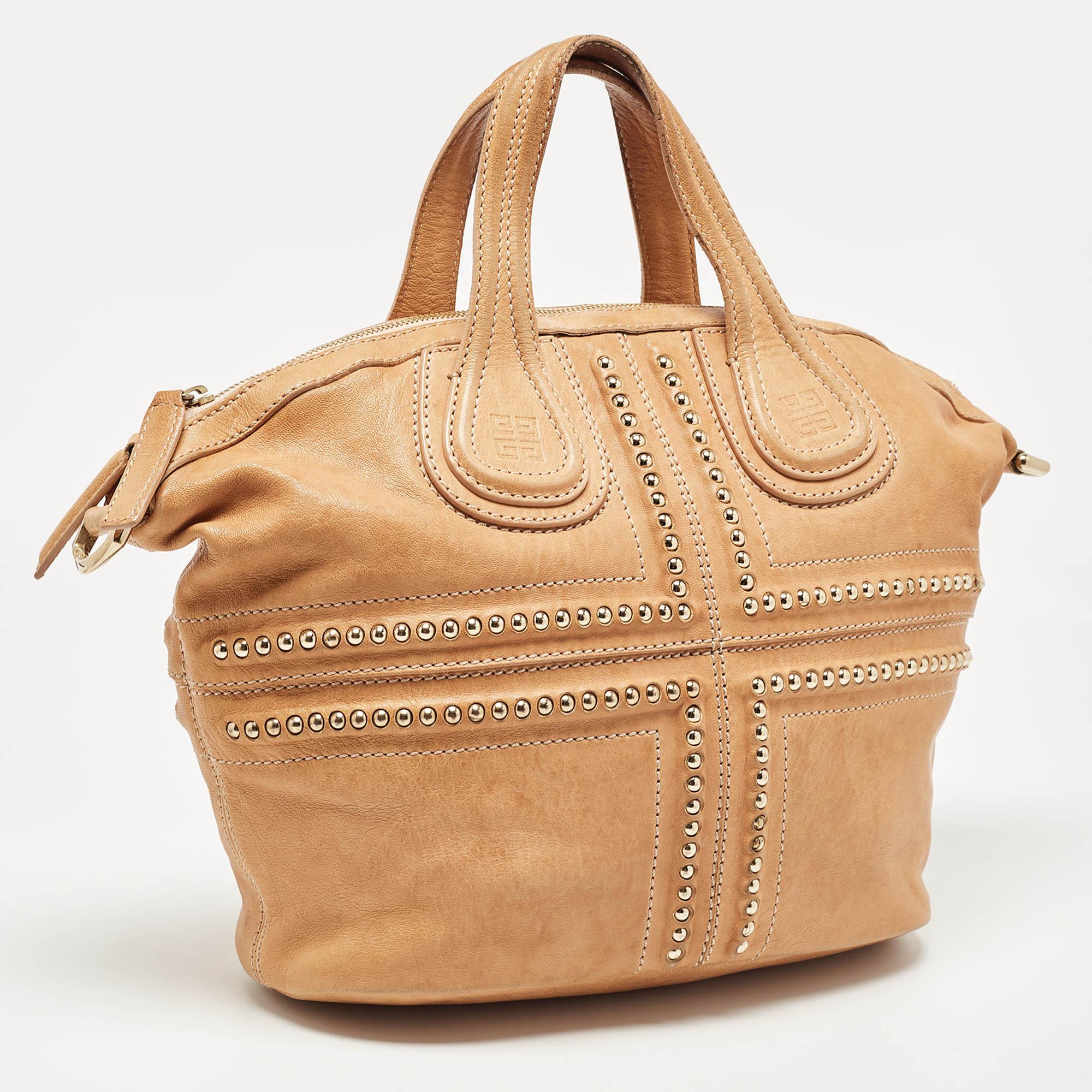 Givenchy - Petite sacoche Nightingale en cuir beige en vente 16