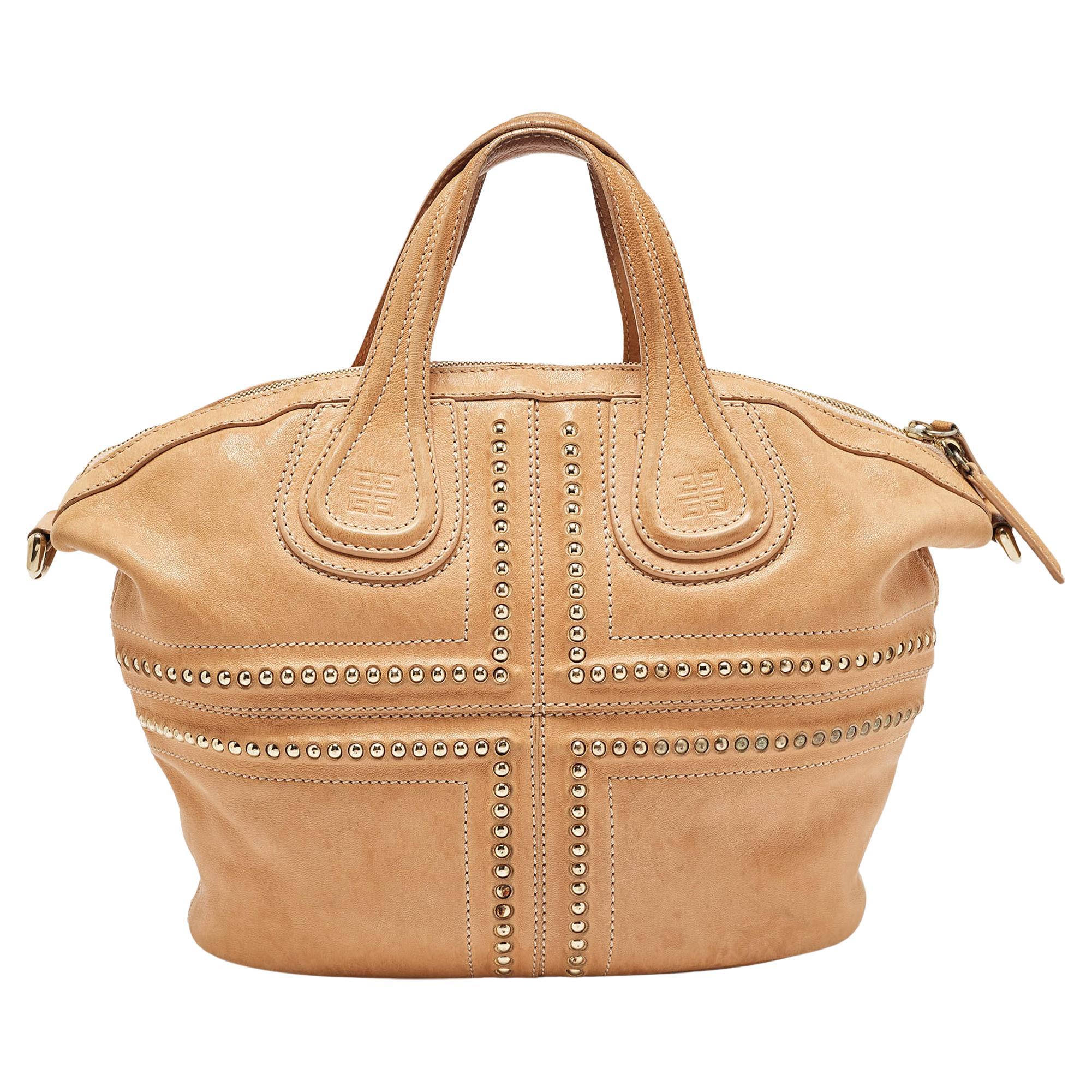 Givenchy Beige Leather Small Nightingale Satchel For Sale