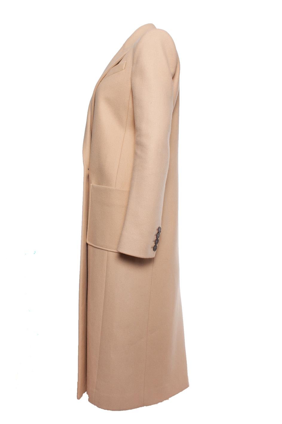 Givenchy, Beige long wool coat In Excellent Condition For Sale In AMSTERDAM, NL