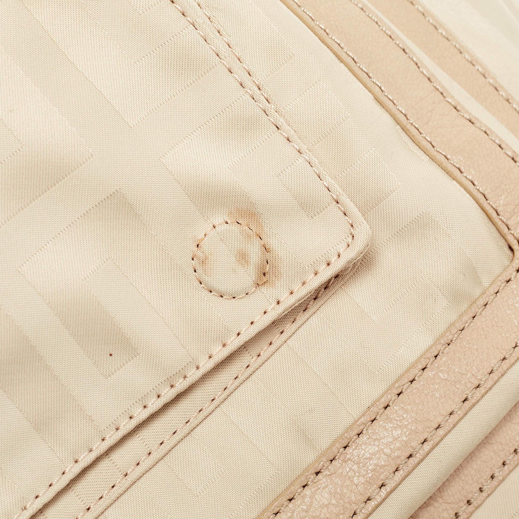 Givenchy Beige Signature Canvas and Leather Hobo For Sale 2