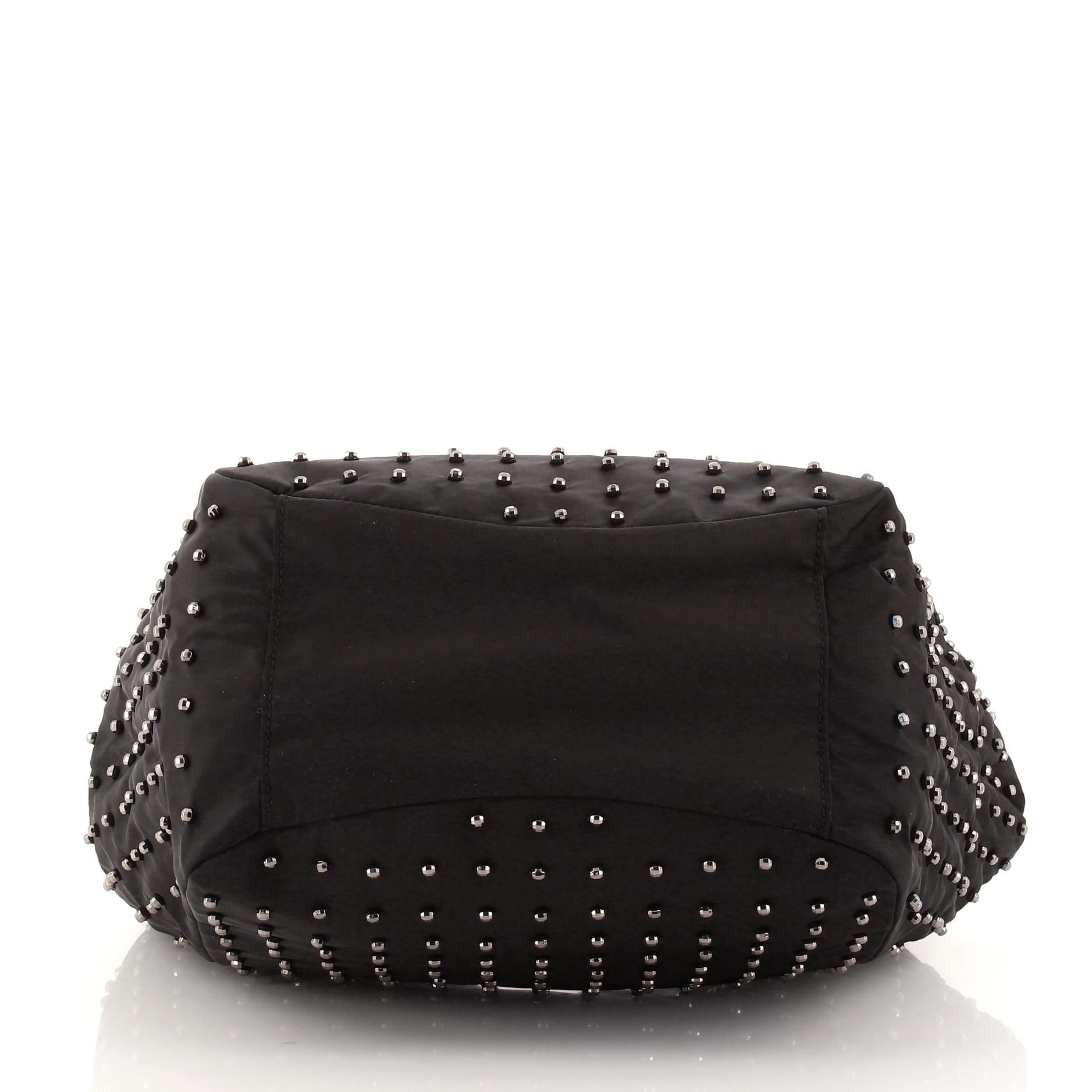 Black Givenchy Belt Sacca Shoulder Bag Studded Nylon Medium