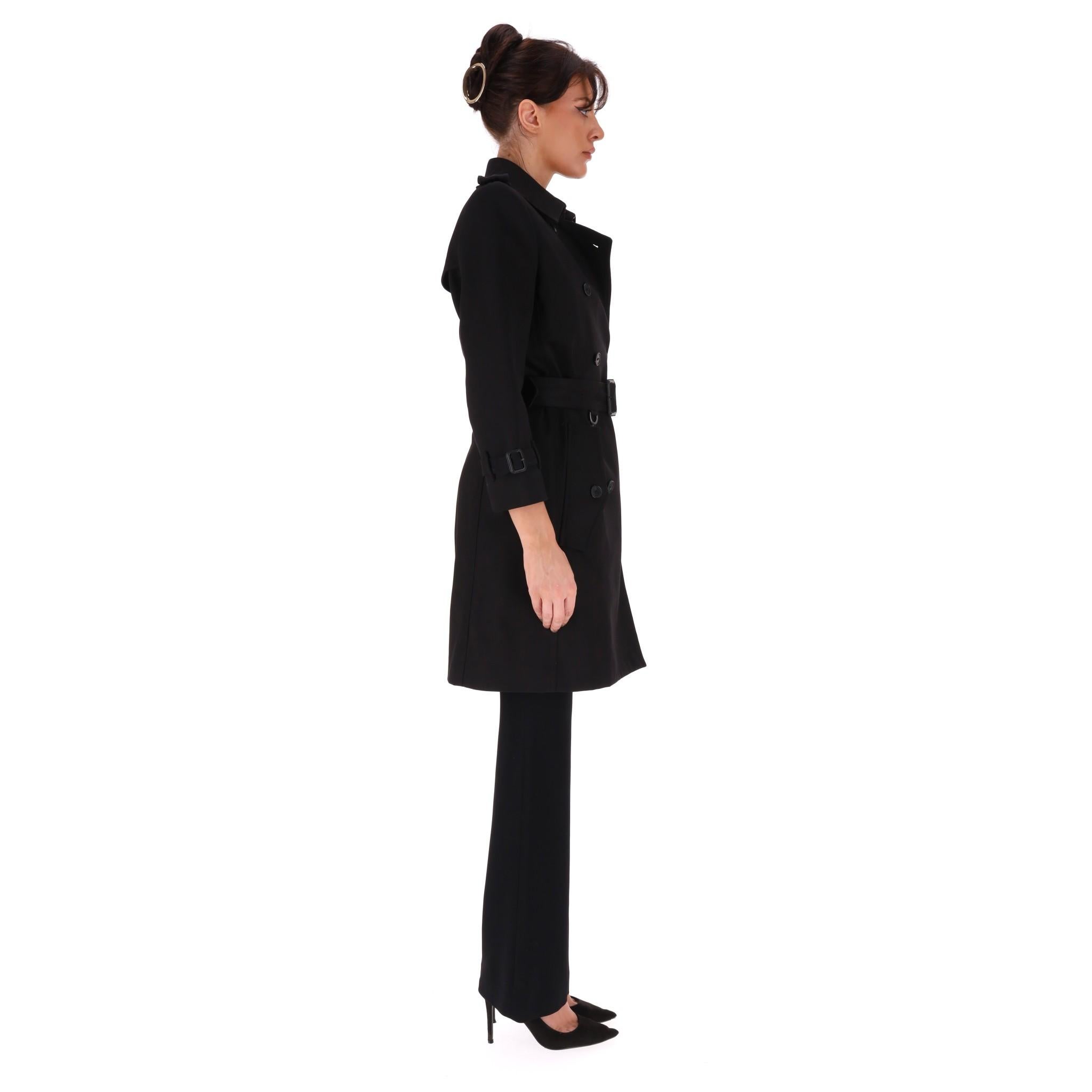 Black Givenchy Belted Cotton Trench Coat For Sale