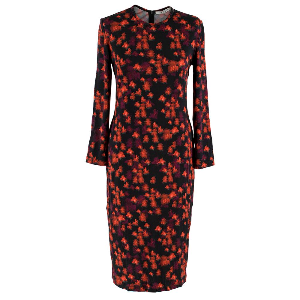 Givenchy Black Abstract Floral Dress 40 FR