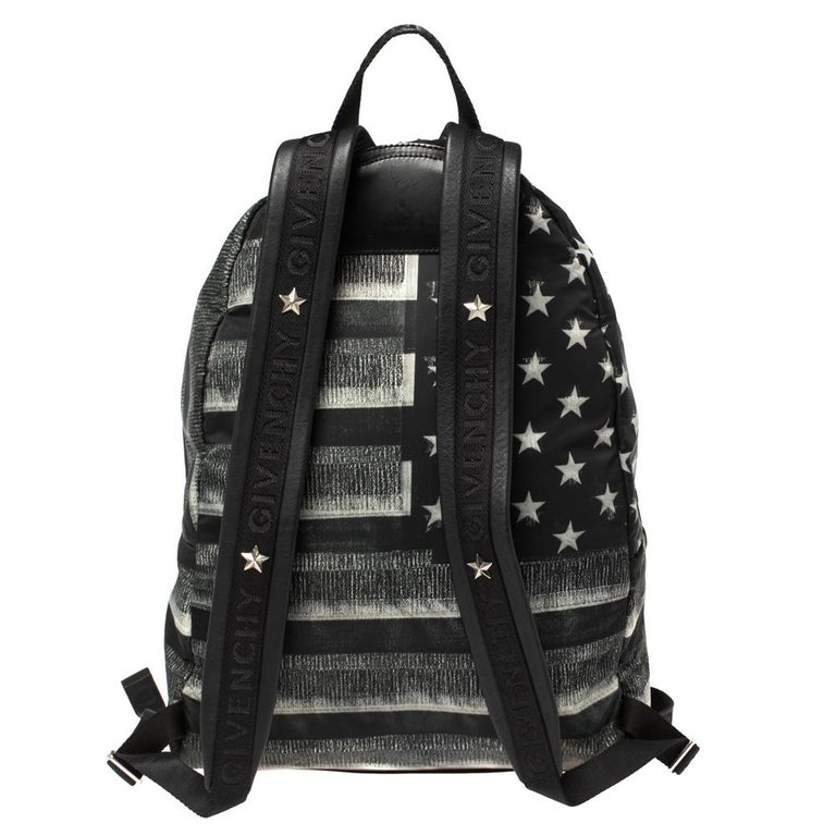 Givenchy Black American Flag Print Nylon Backpack at 1stDibs