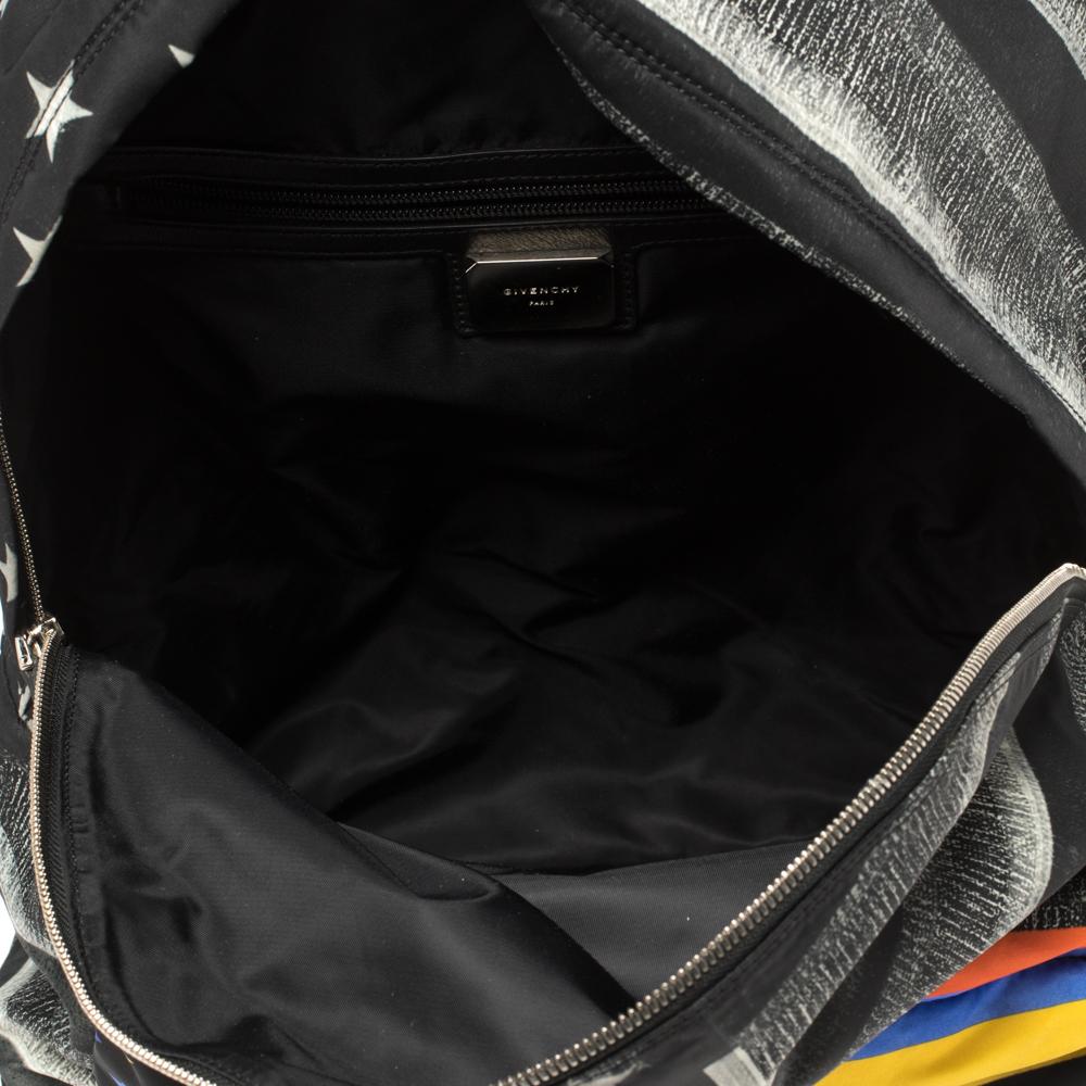 Givenchy Black American Flag Print Nylon Backpack 1