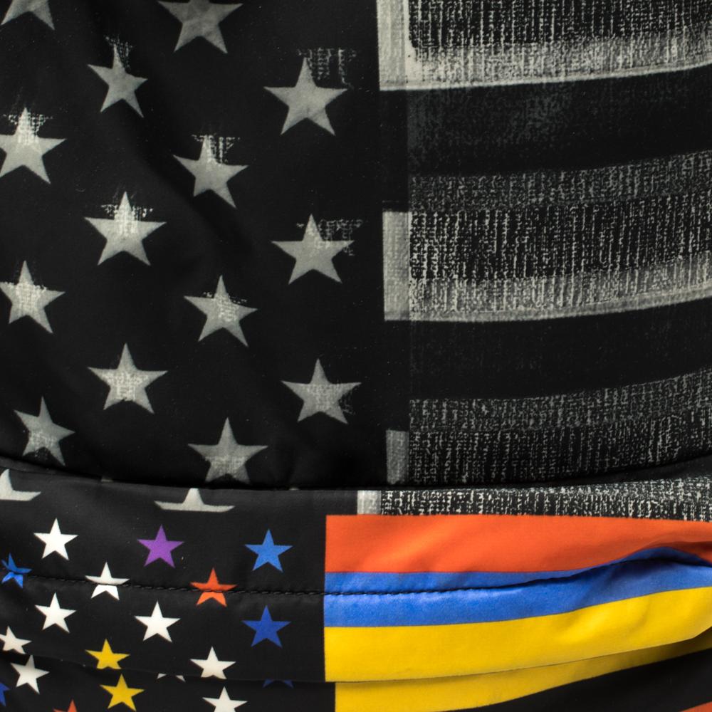Givenchy Black American Flag Print Nylon Backpack 2