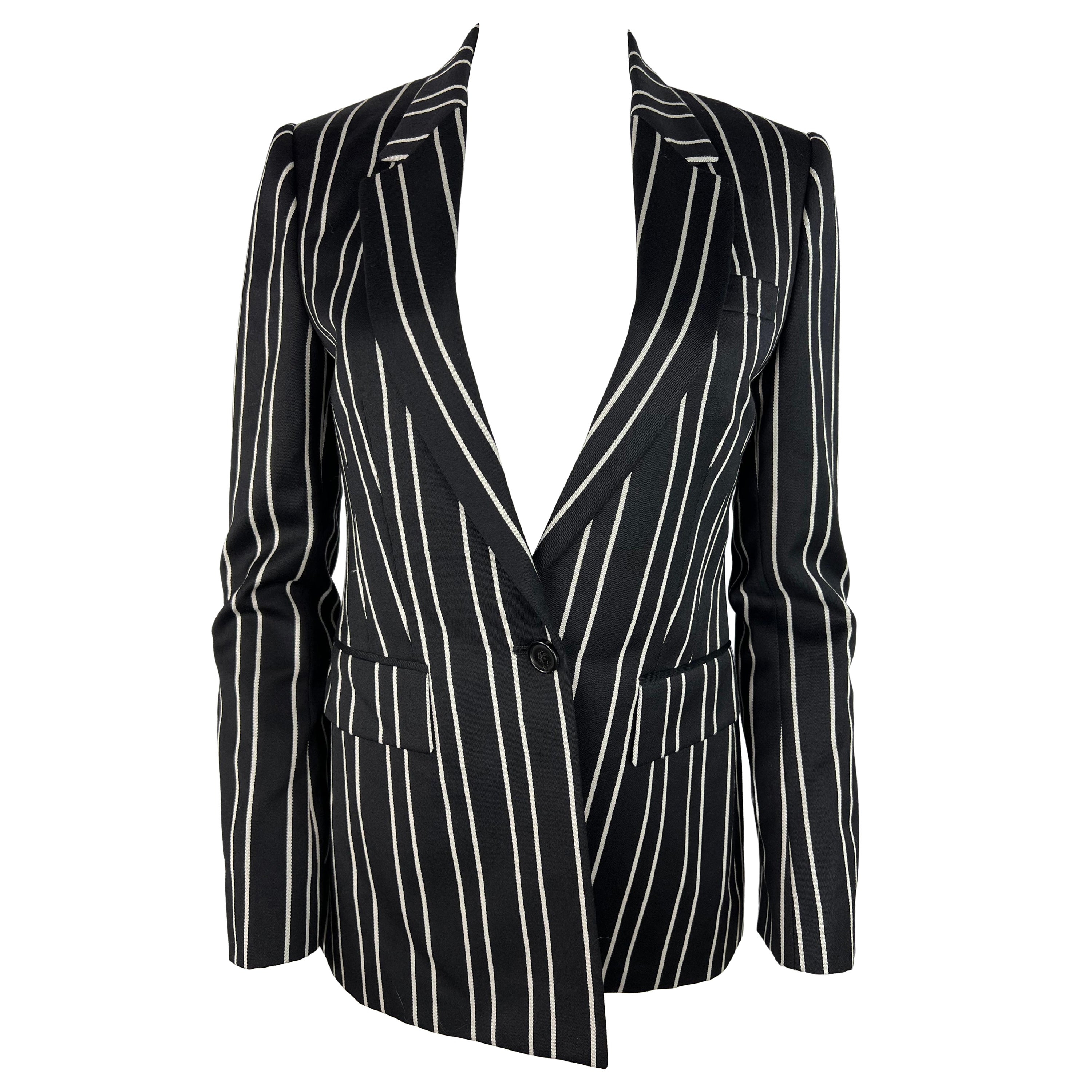 Veste blazer Givenchy noire et blanche, taille 40