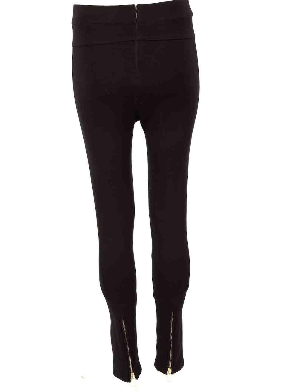 Givenchy Black Ankle Zip Skinny Trousers Size M In Excellent Condition In London, GB