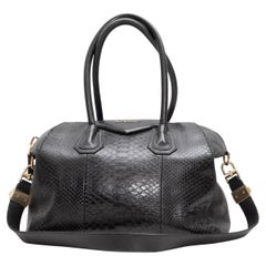 Givenchy Black Antigona Python & Leather Handbag