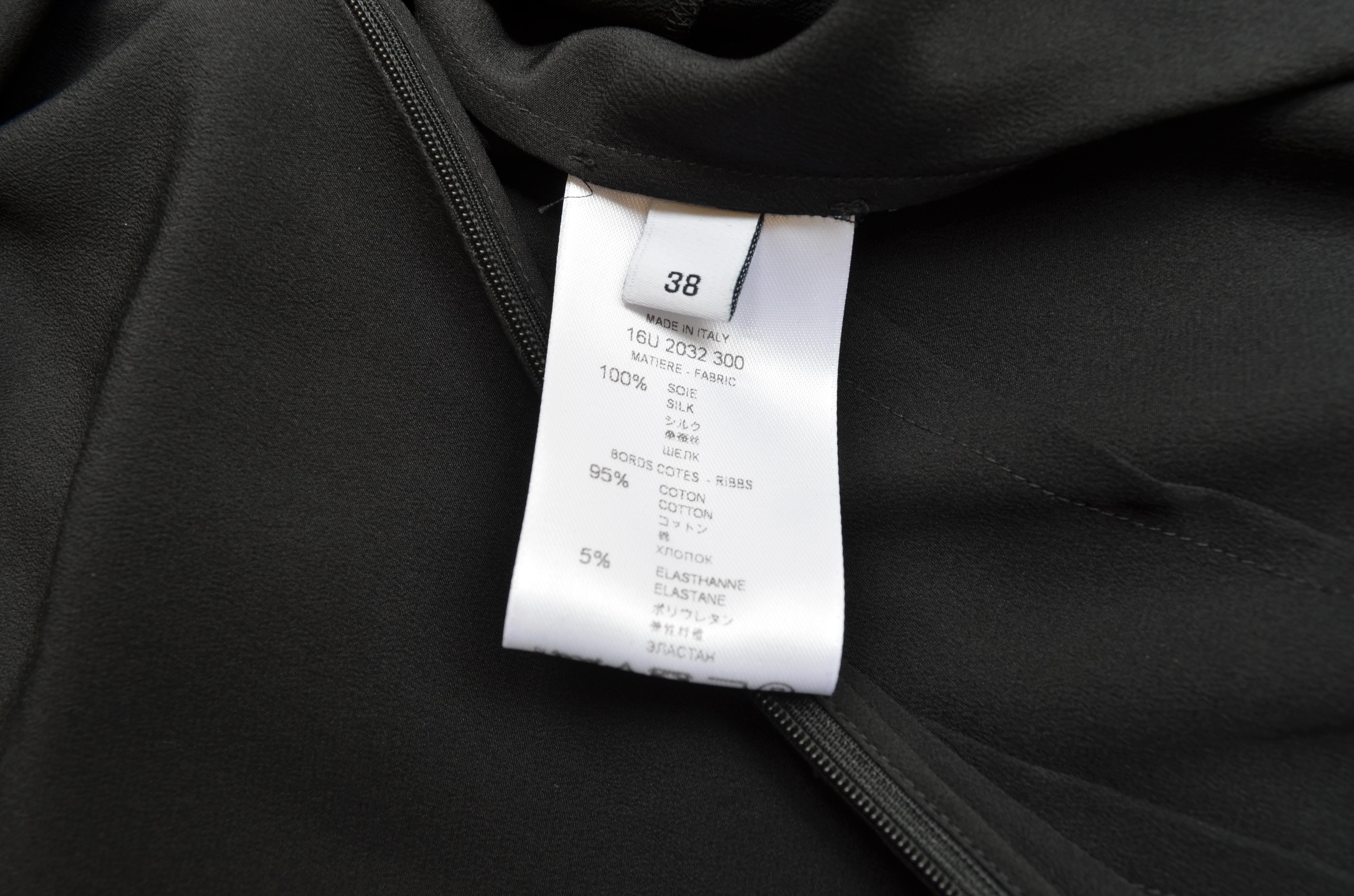 Givenchy Black Asymmetric Pleated Silk Dress NWT 3