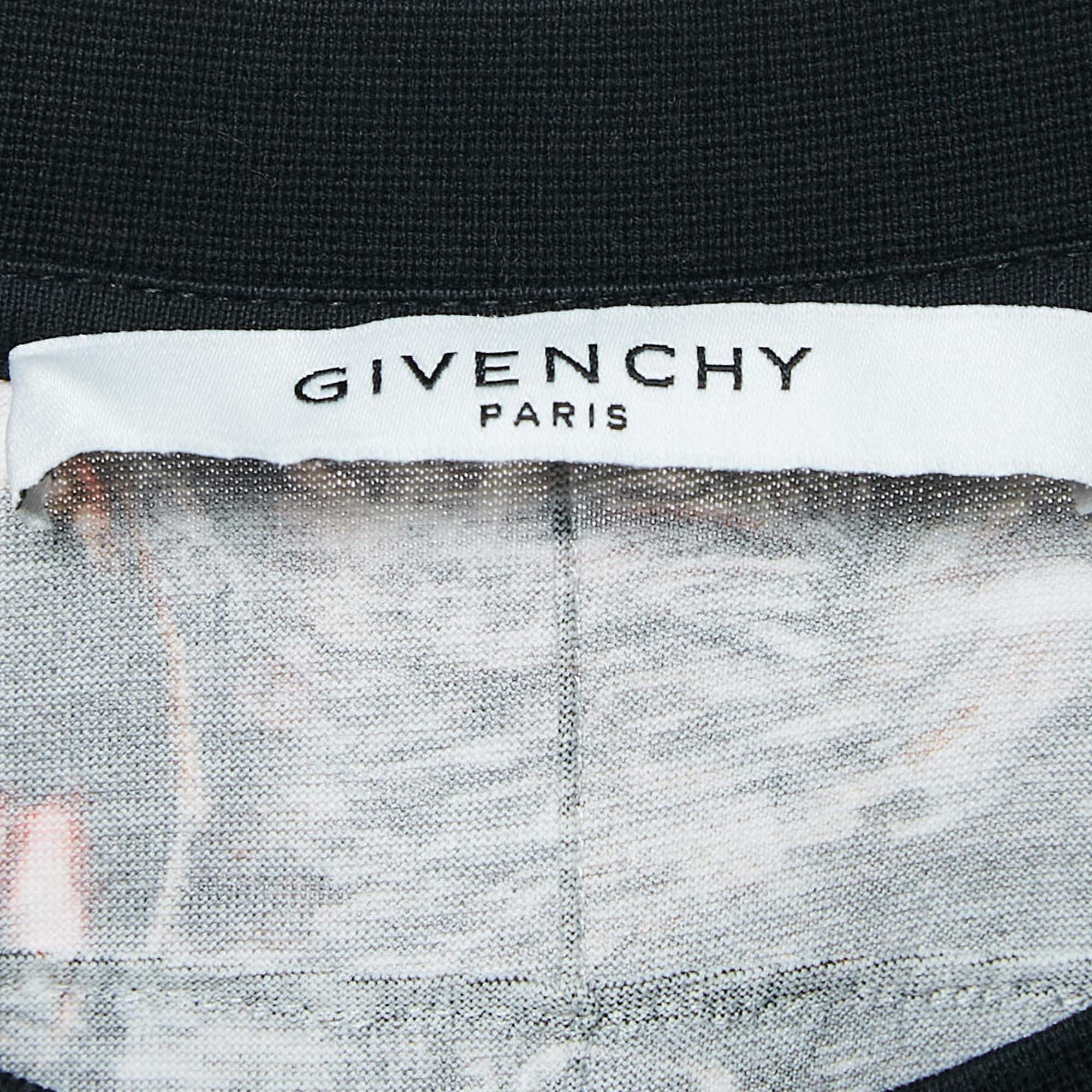 Givenchy - Maglietta girocollo in jersey con stampa babbuini nera M. T. I. In condizioni buone in vendita a Dubai, Al Qouz 2