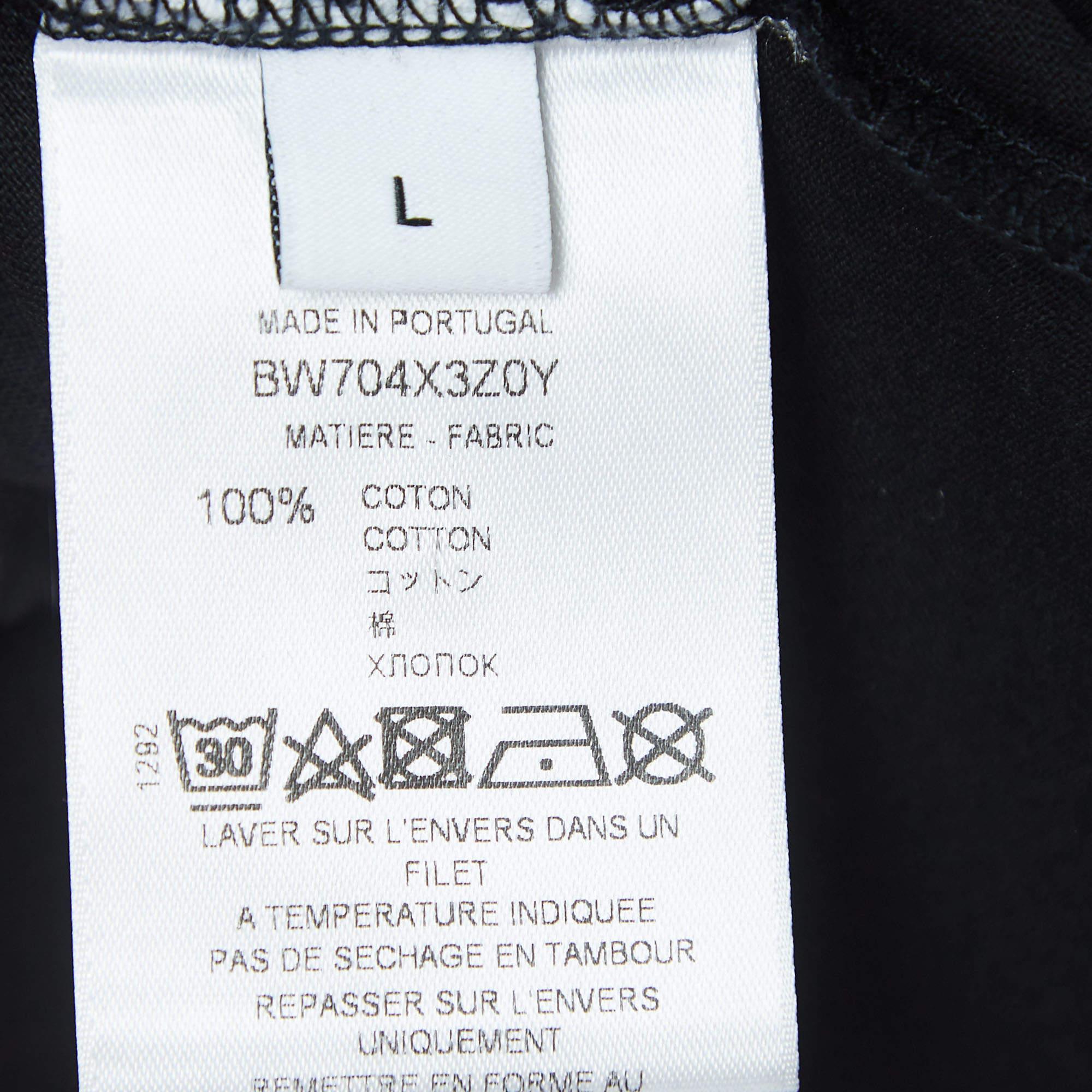 Women's Givenchy Black Blurred Logo Print Half Sleeve T-Shirt L For Sale
