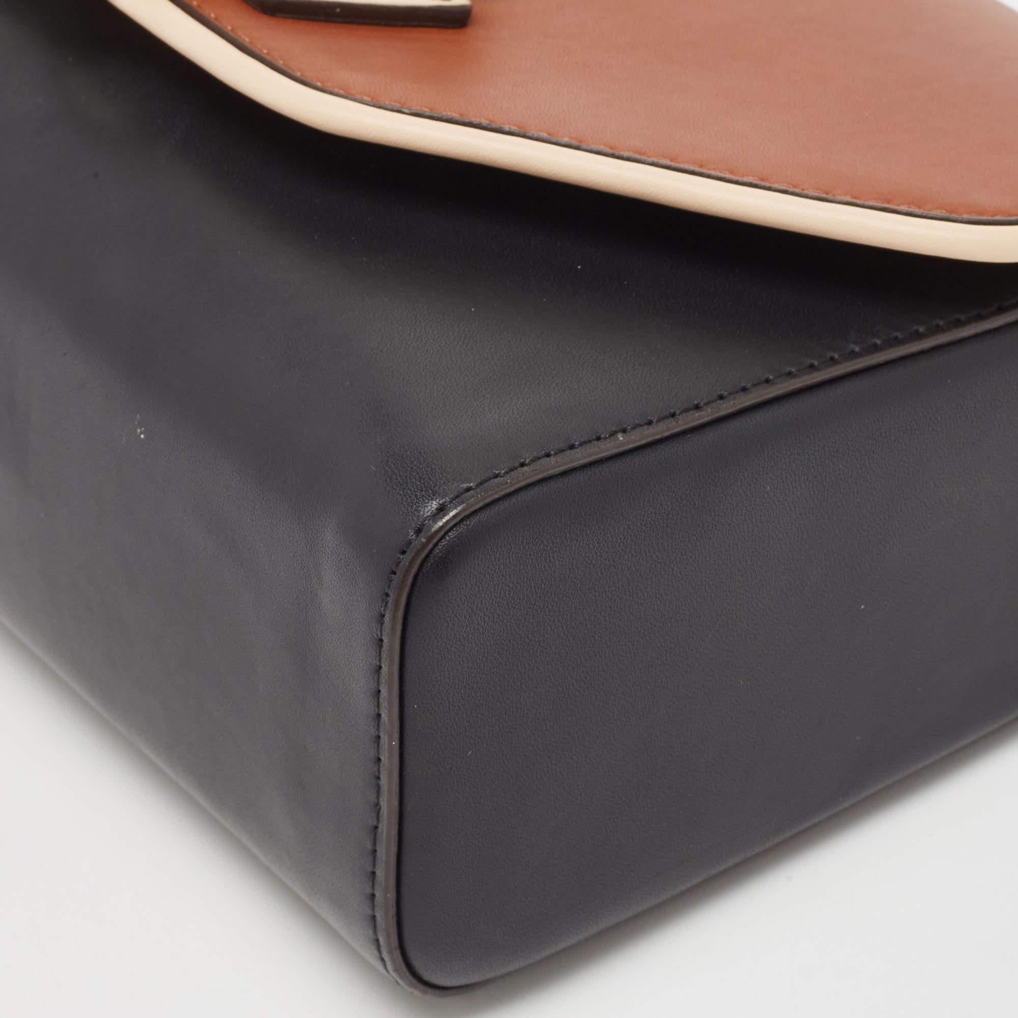 Givenchy Black/Brown Leather Obsedia Shoulder Bag For Sale 10