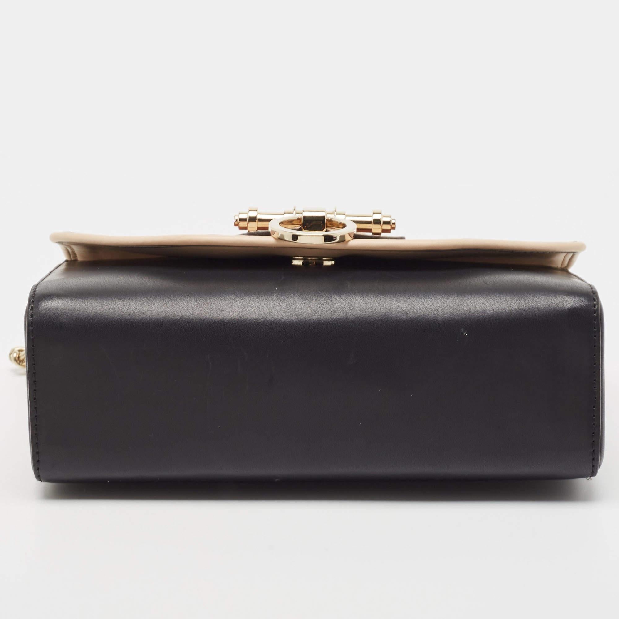 Givenchy Black/Brown Leather Obsedia Shoulder Bag For Sale 11