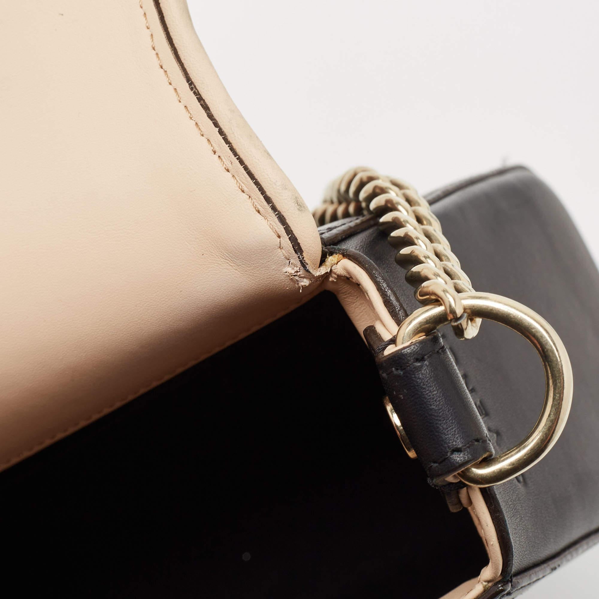 Givenchy Black/Brown Leather Obsedia Shoulder Bag For Sale 3