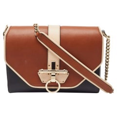 Givenchy Black/Brown Leather Obsedia Shoulder Bag