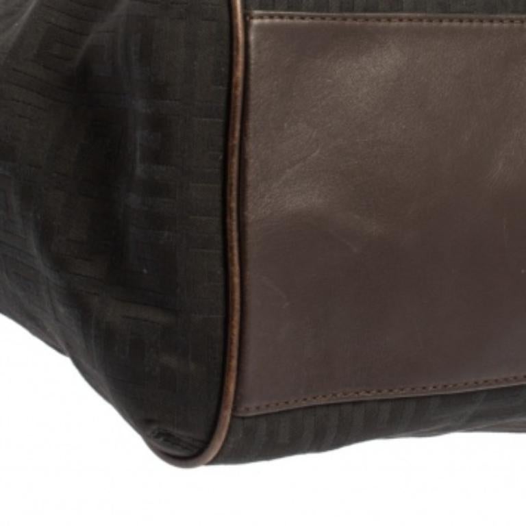 Givenchy Black/Brown Monogram Canvas and Leather Tote For Sale 2