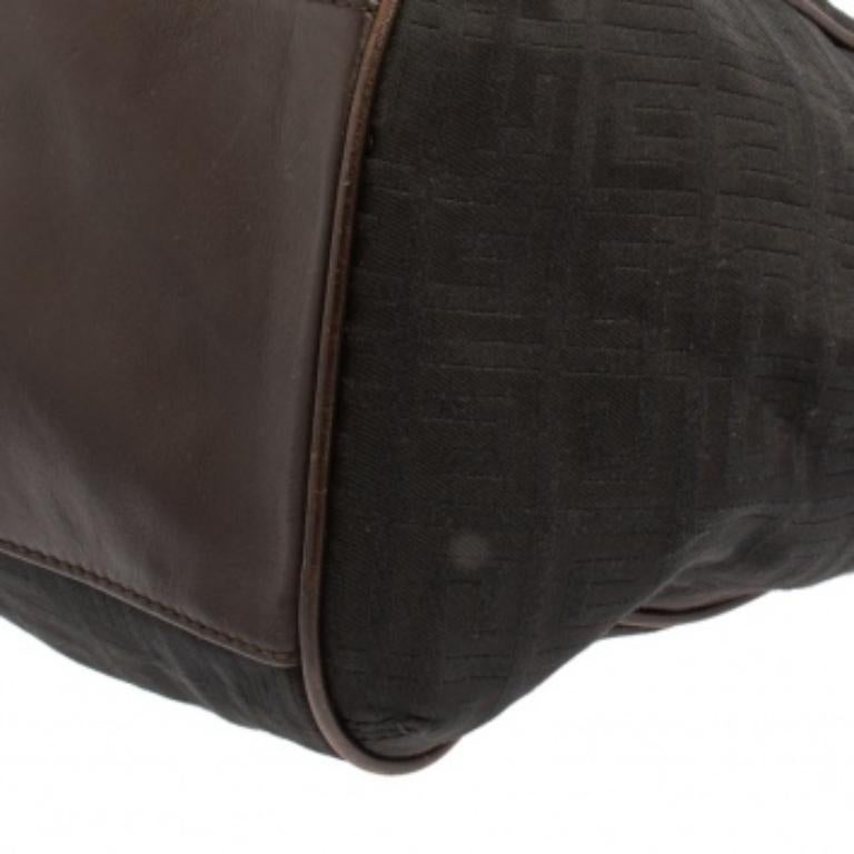 Givenchy Black/Brown Monogram Canvas and Leather Tote For Sale 3