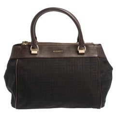Givenchy Black/Brown Monogram Canvas and Leather Tote