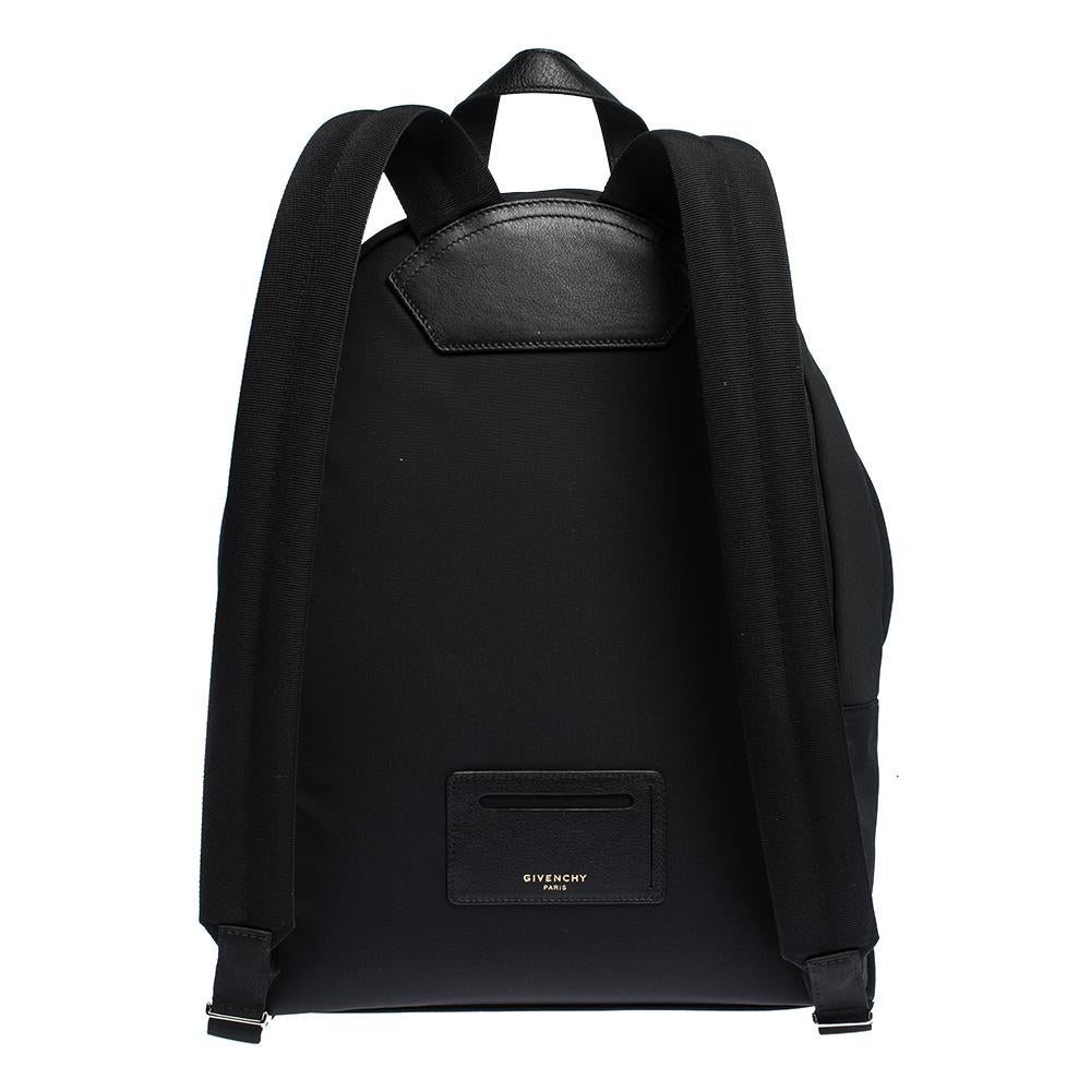 Designed to meet the requirements of stylish urban women is this backpack from Givenchy. Made from leather, the bag features a calfhair pocket on the front. The bag opens to an interior that will dutifully hold your essentials and the backpack