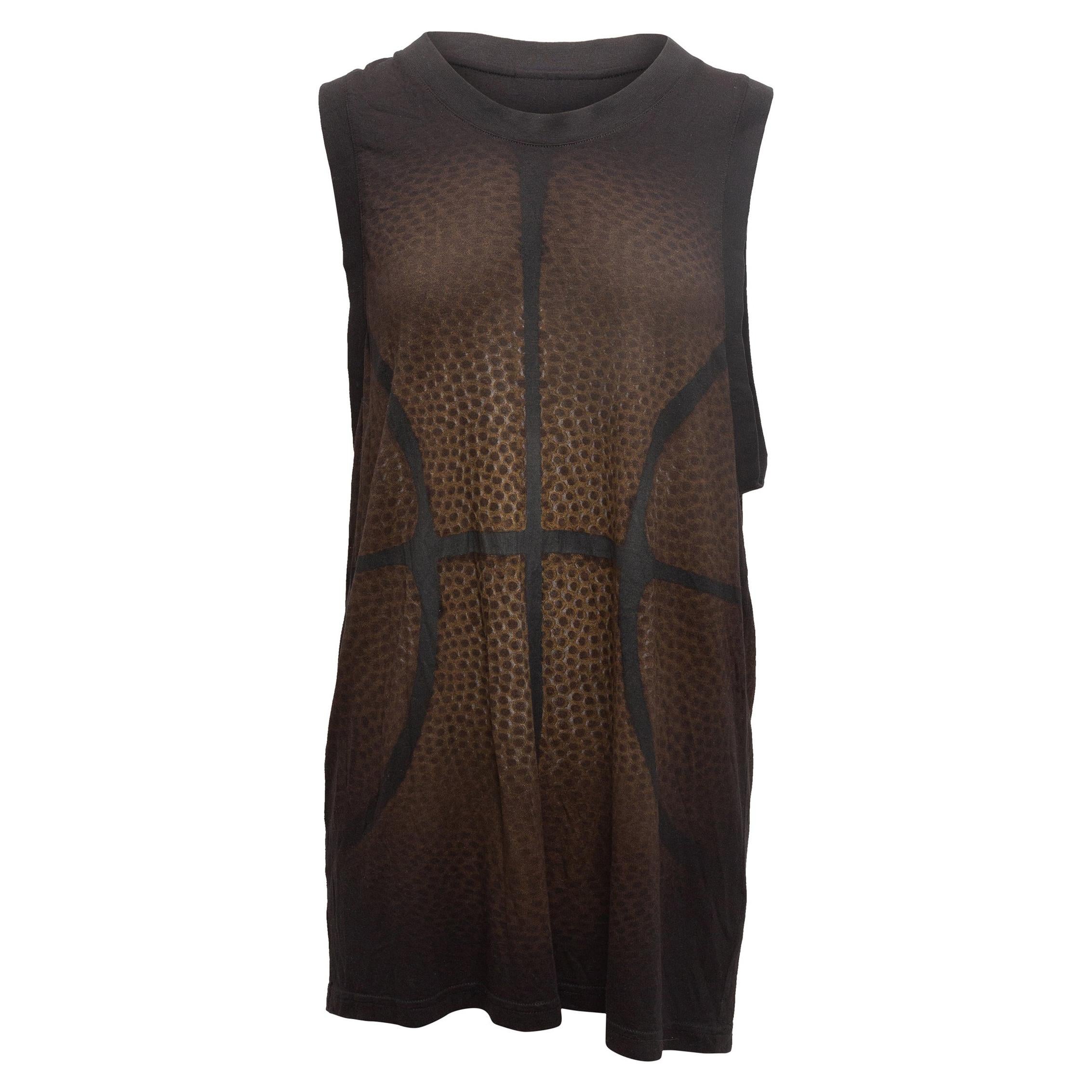  Givenchy Black & Brown Sleeveless Basketball Print Top