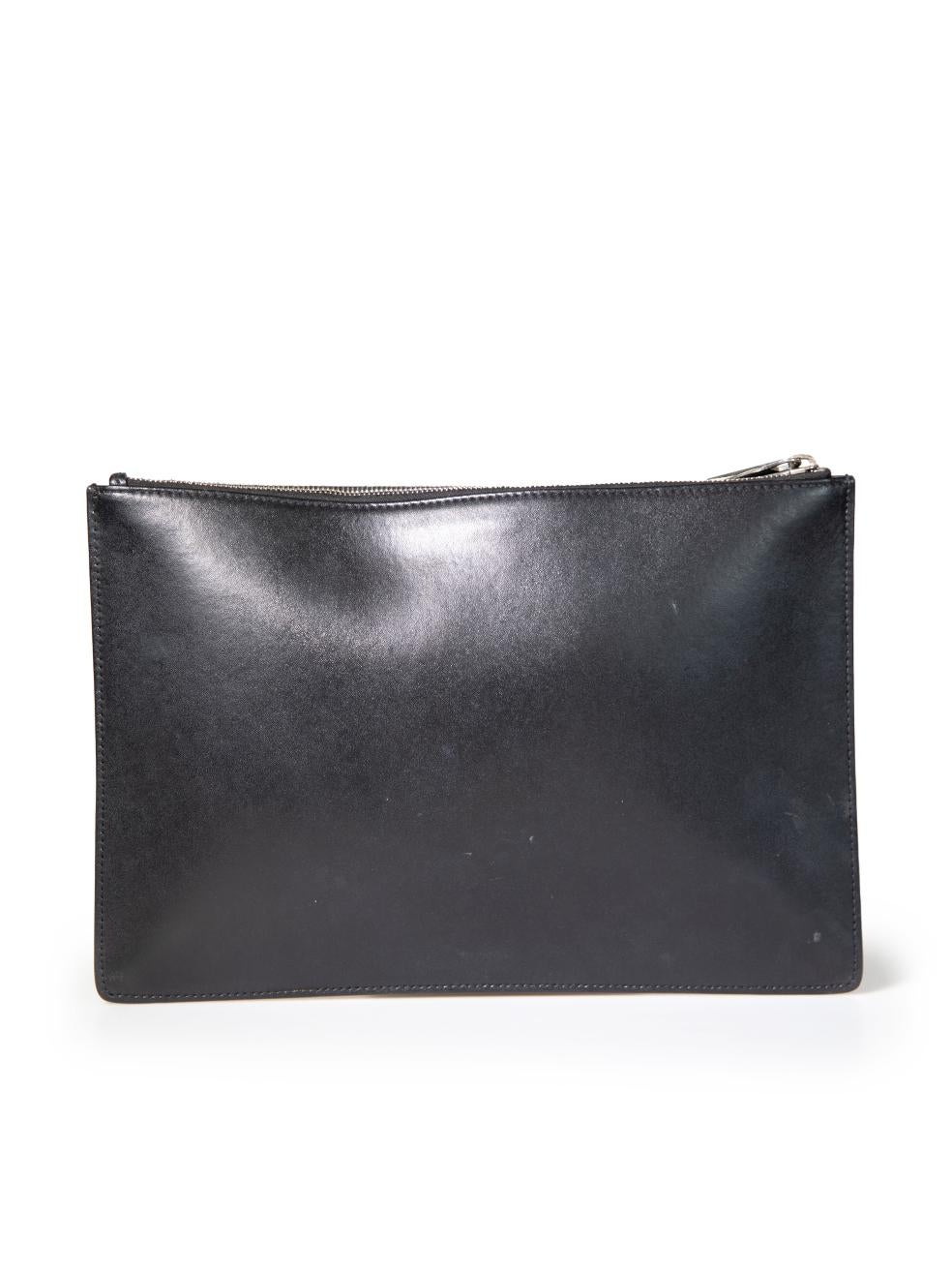 Givenchy Black Calfskin I Feel Love Clutch In Excellent Condition For Sale In London, GB