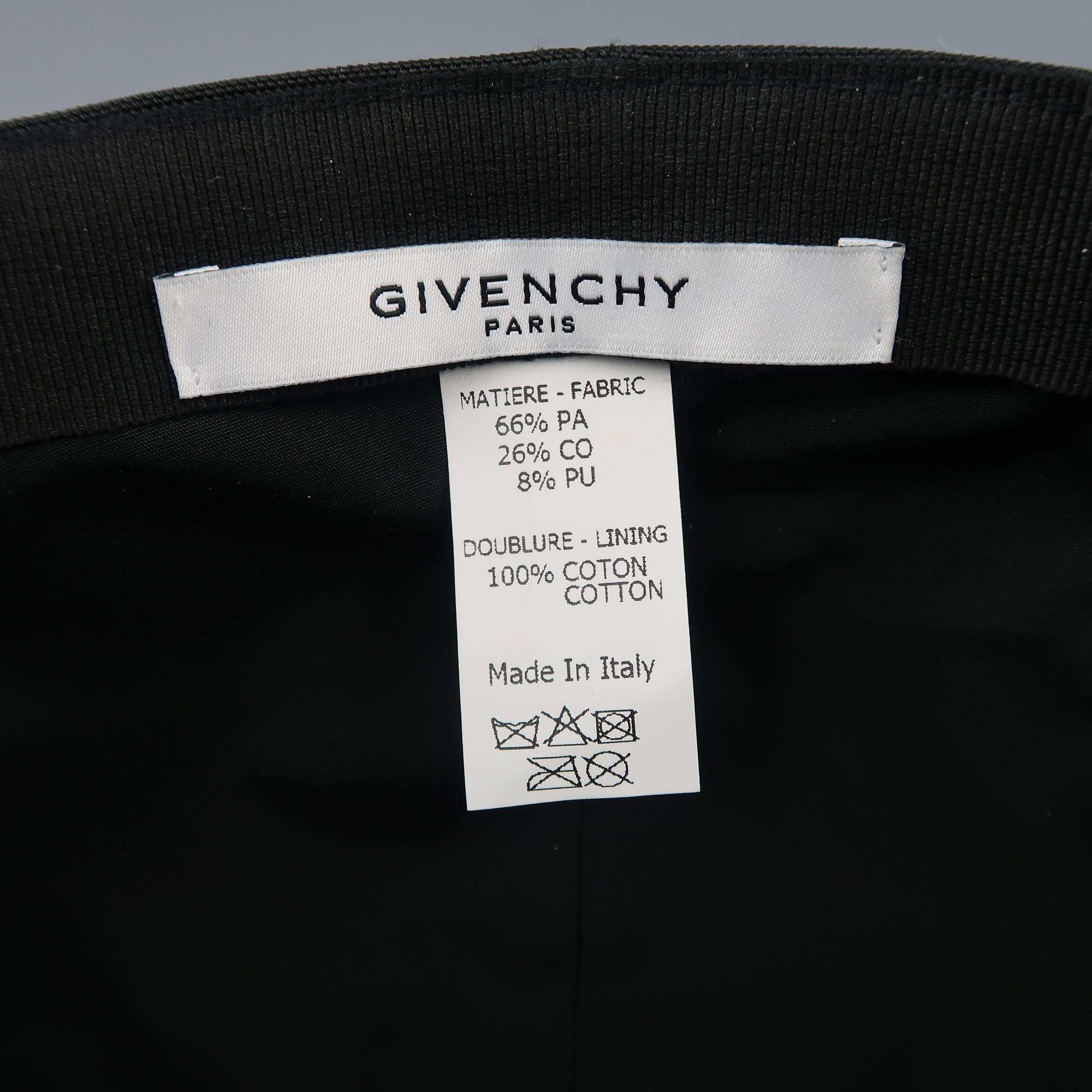 Givenchy Black Canvas Pink Logo Floral Embroidered Snap Back Cap 2