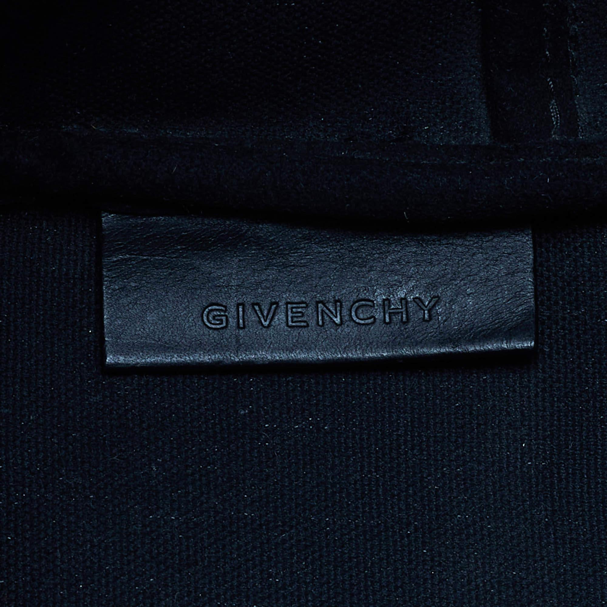 Givenchy Black Coated Canvas and Leather Favelas 74 Shopper Tote 8