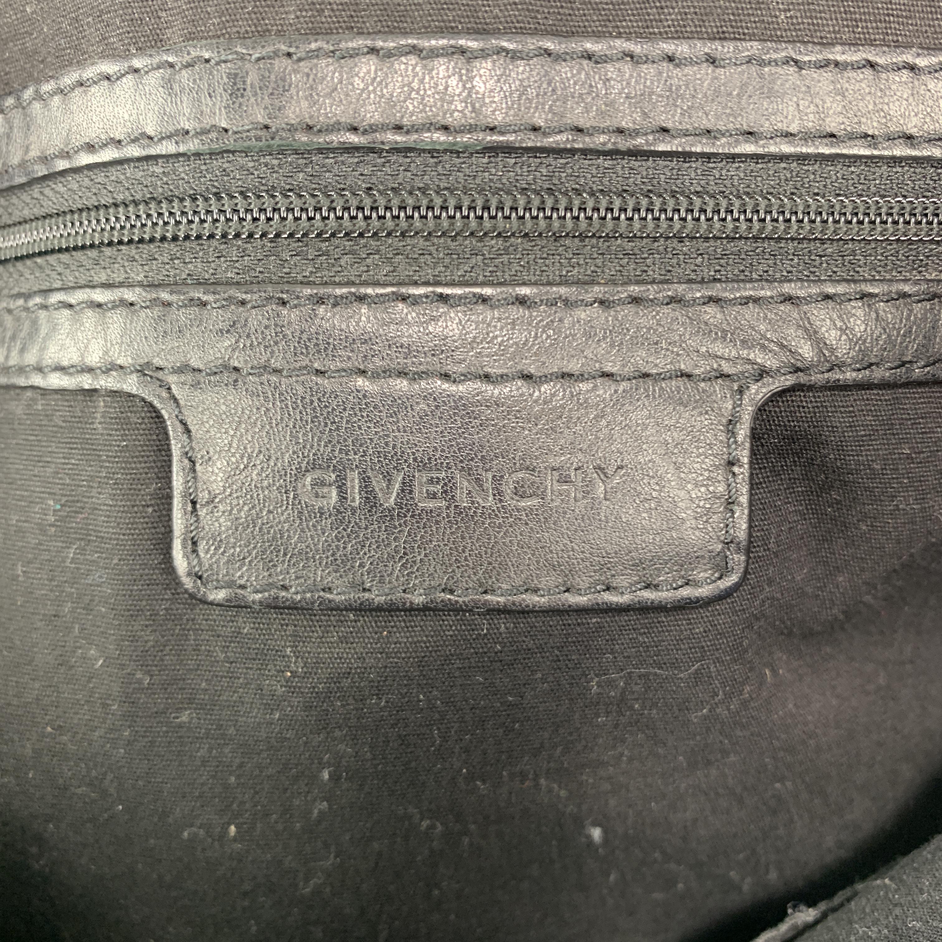 GIVENCHY Black Coated Canvas & Leather North South Nightingale Bag 3