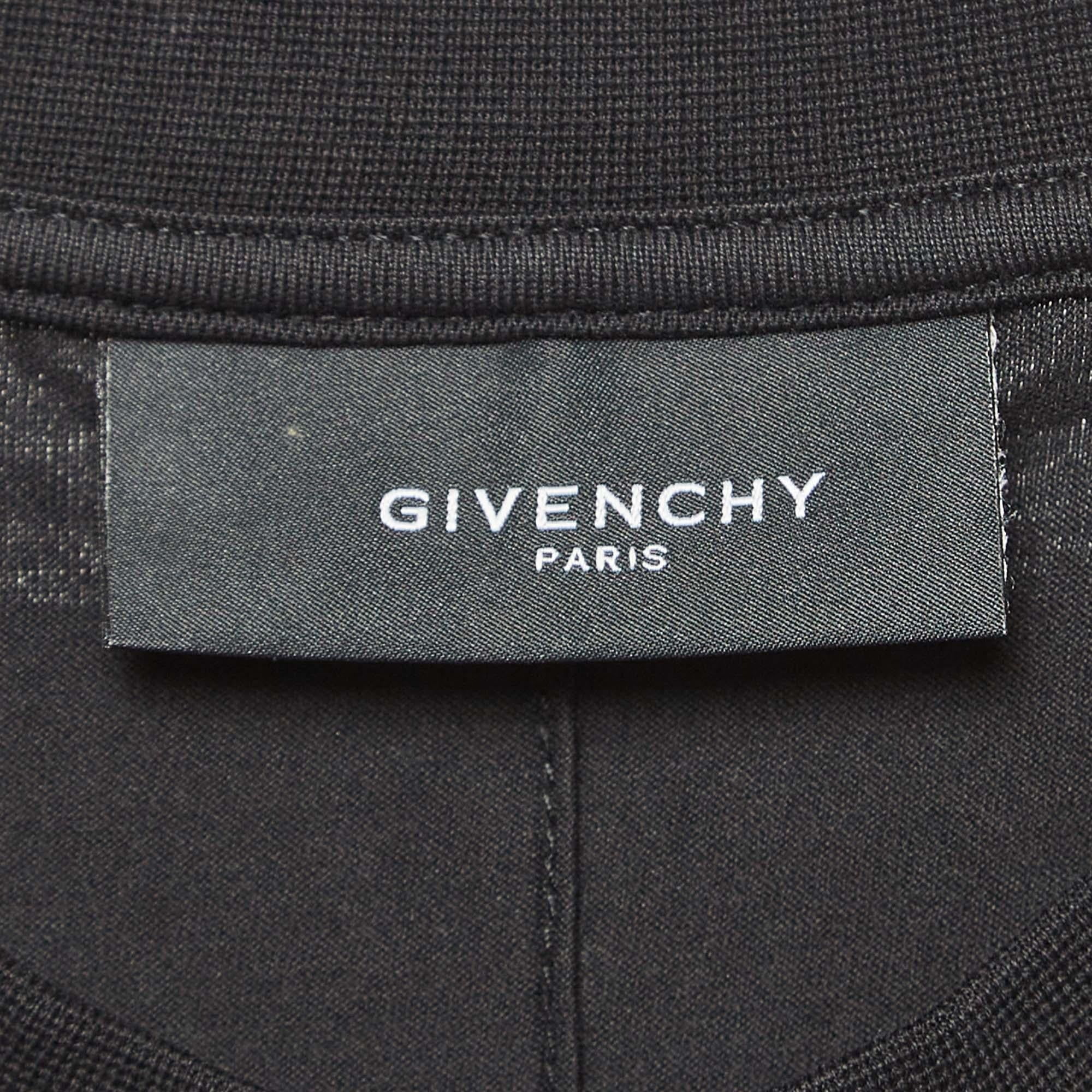 Men's Givenchy Black Collar Horns Cotton T-Shirt XS