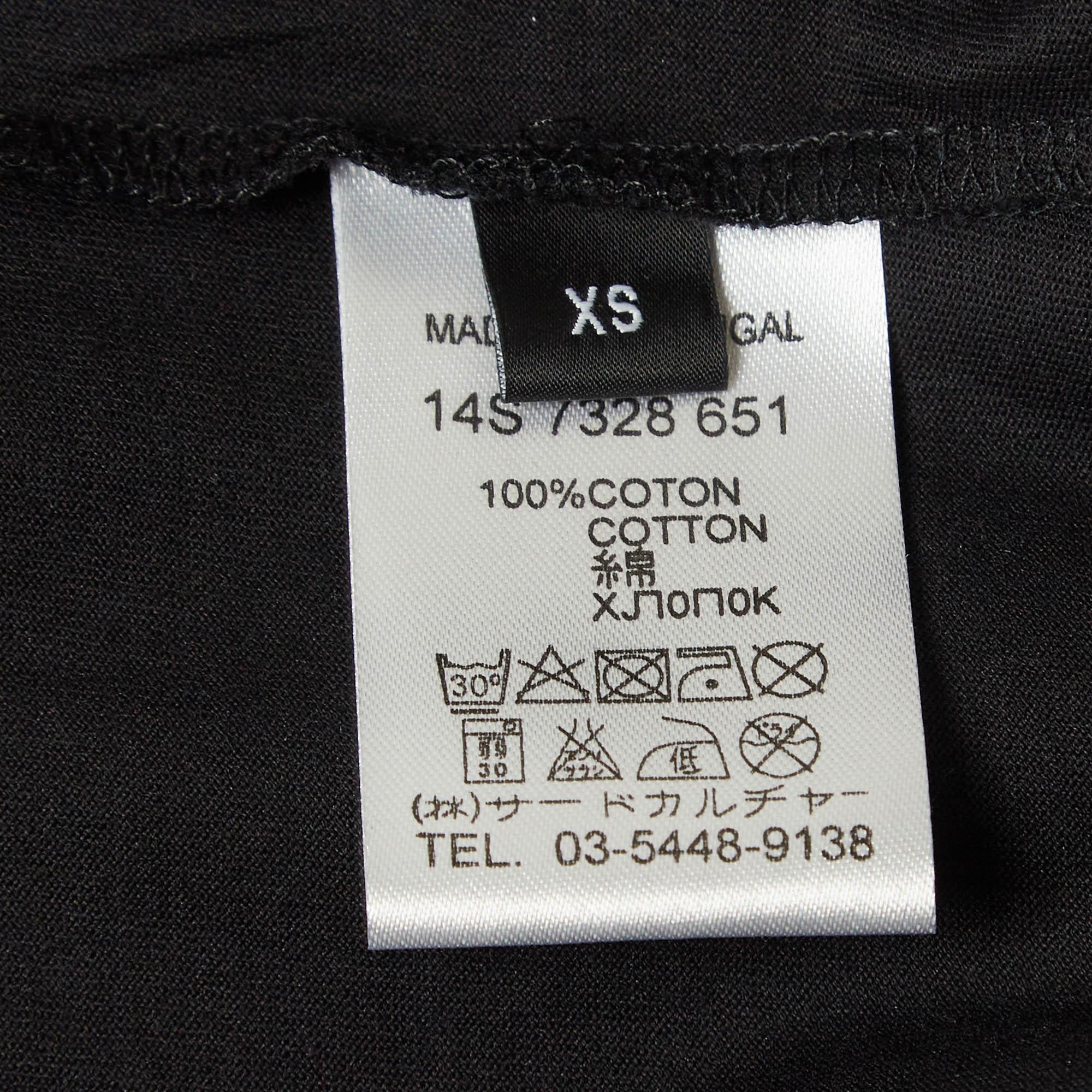 Givenchy Black Collar Horns Cotton T-Shirt XS 1