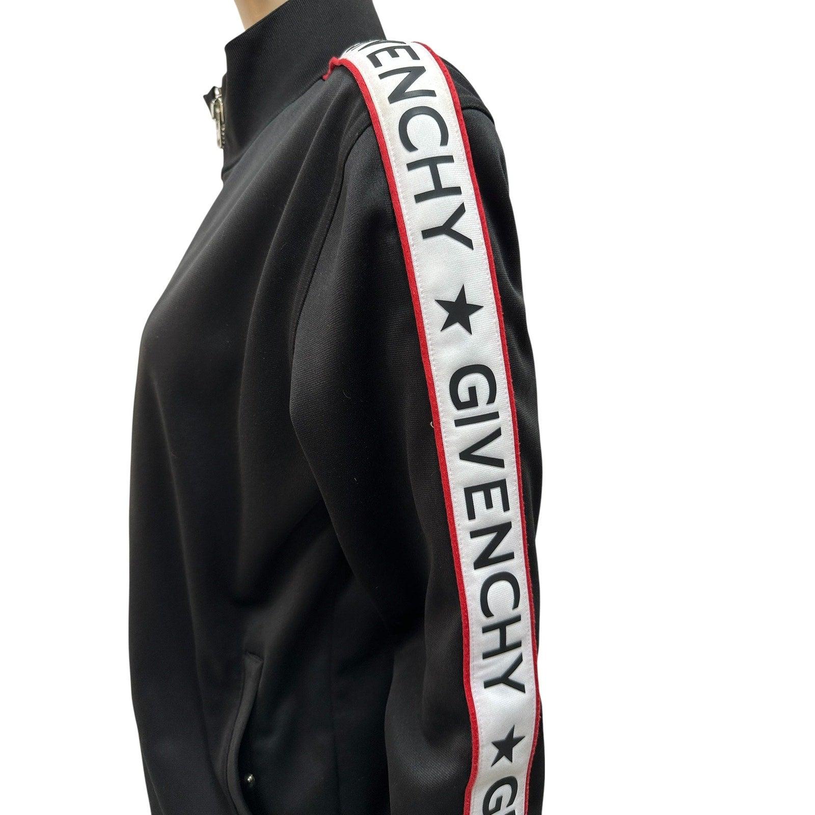 Noir Givenchy Tracksuit noir à rayures contrastées sur les côtés Sz.M. en vente