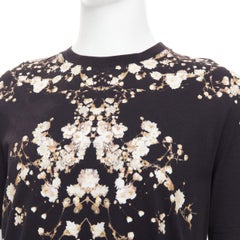 GIVENCHY Schwarzes Baumwoll-Blumenhemd mit Blumendruck für Babys atmen S
