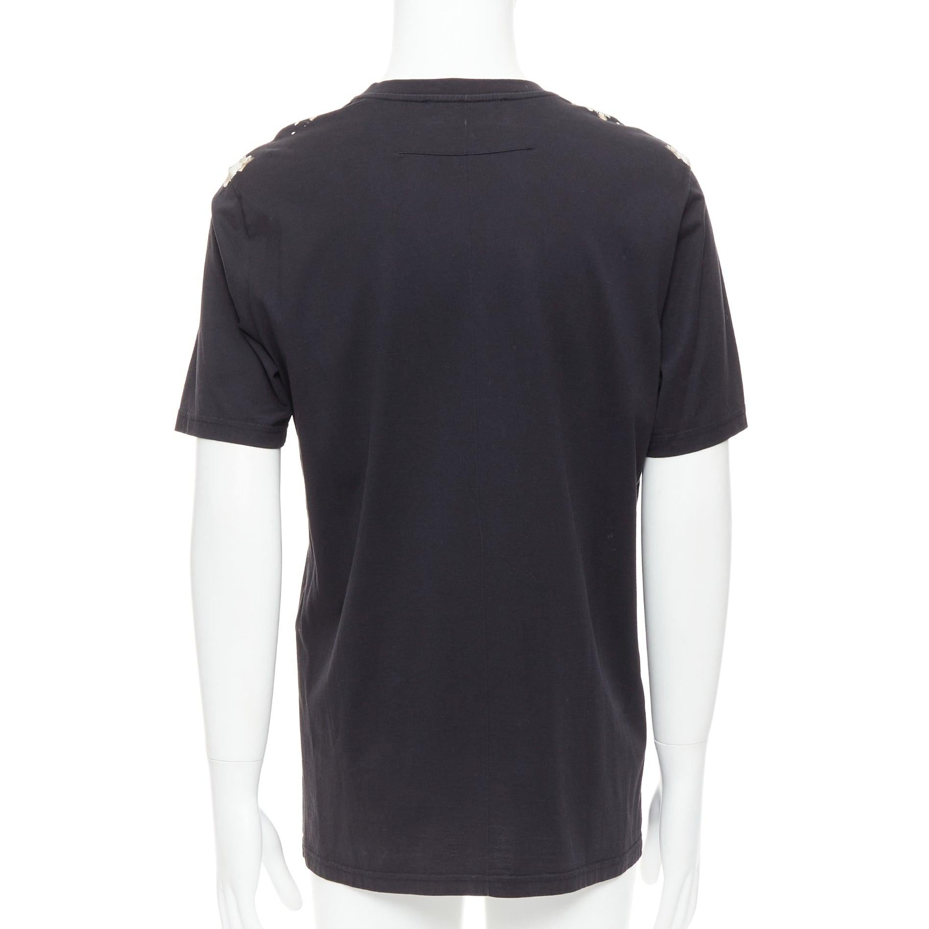 Donna GIVENCHY - Tshirt in cotone nero con stampa floreale, S in vendita