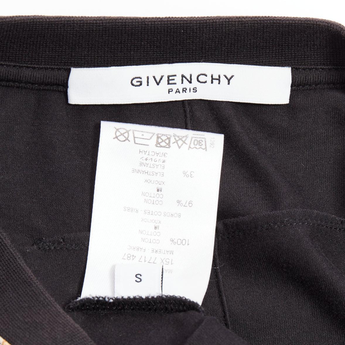 GIVENCHY - Tshirt in cotone nero con stampa floreale, S in vendita 3