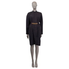 GIVENCHY schwarzes Baumwollkleid mit Gürtel und Kette und OVERSIZIERtem SHIRT, 36 XS