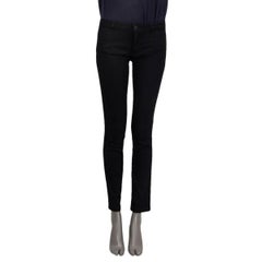 GIVENCHY black cotton DENIM RED STAR SKINNY Jeans Pants 36 XS