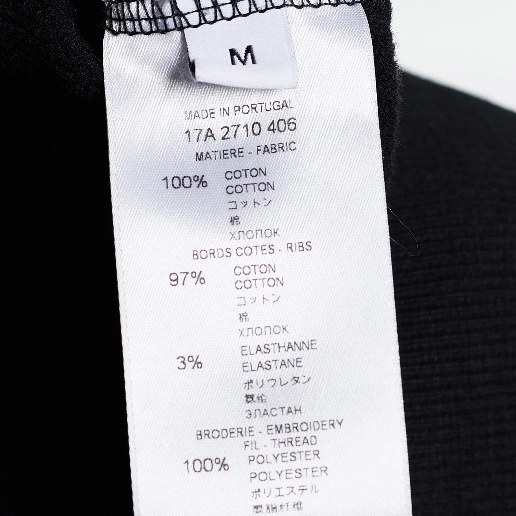 Givenchy Schwarzes besticktes Etuikleid mit kalten Schultern aus Baumwolle mit Ösen M im Angebot 1