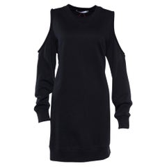 Givenchy Black Cotton Eye Brodée Cold Shoulder Shift Dress M