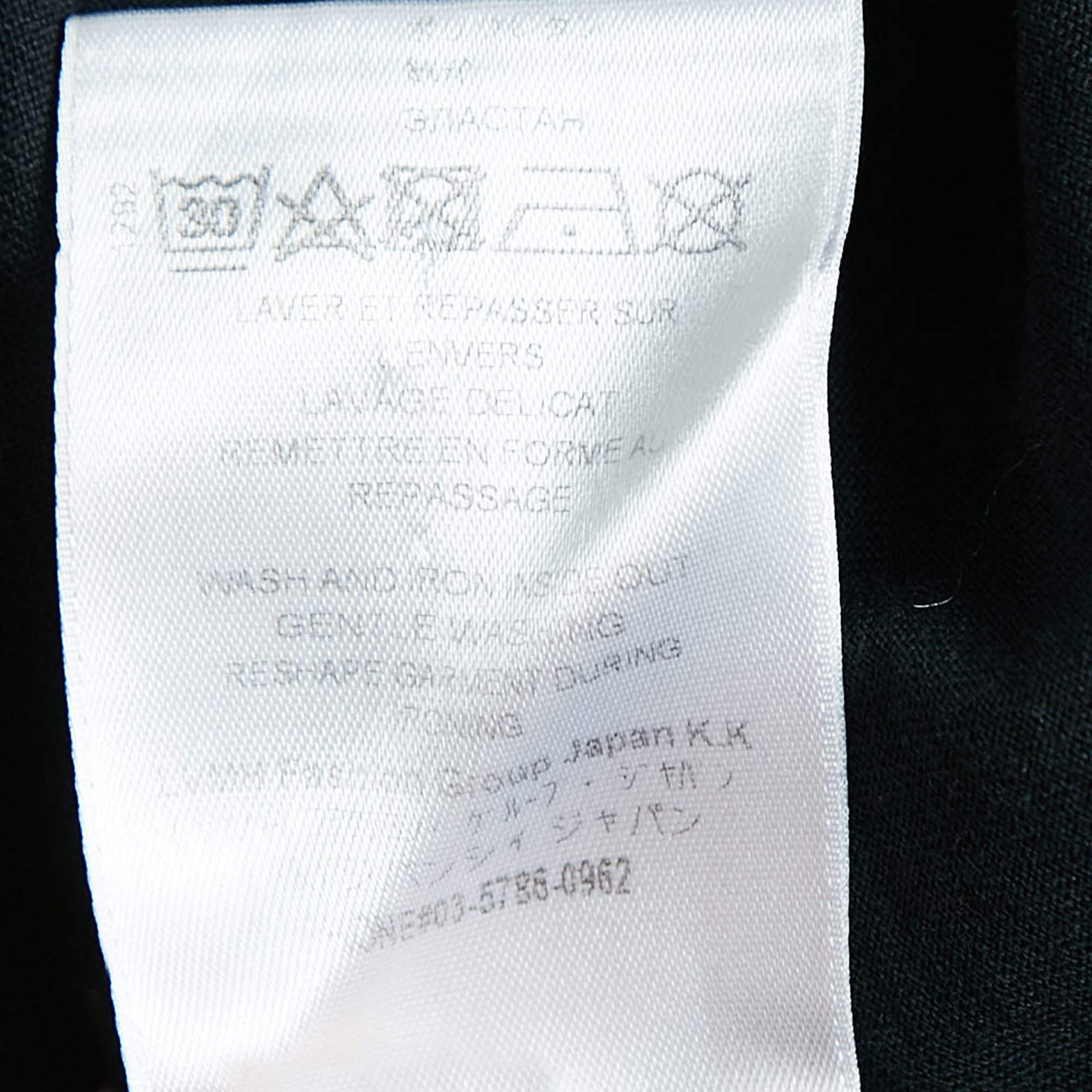 Givenchy Black Cotton Knit Logo Tape Trim Crew Neck T-Shirt XL For Sale 3