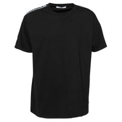 Givenchy Black Cotton Logo Band Sleeve Crew Neck T-Shirt XXL