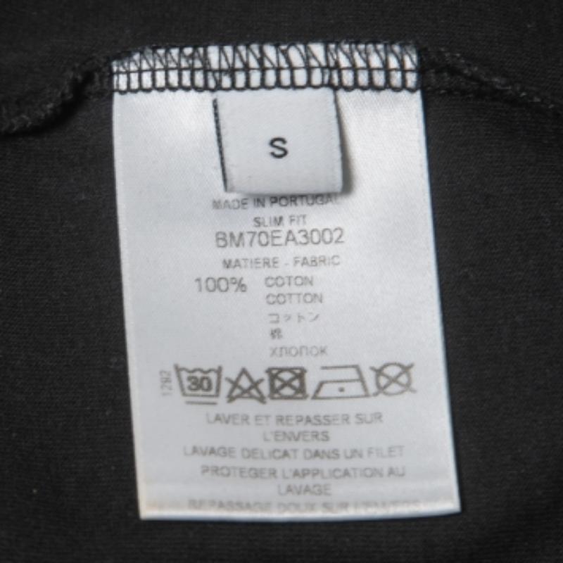 Givenchy Schwarz Baumwolle Logo Patch Rundhalsausschnitt Kurzarm T-Shirt S Damen im Angebot