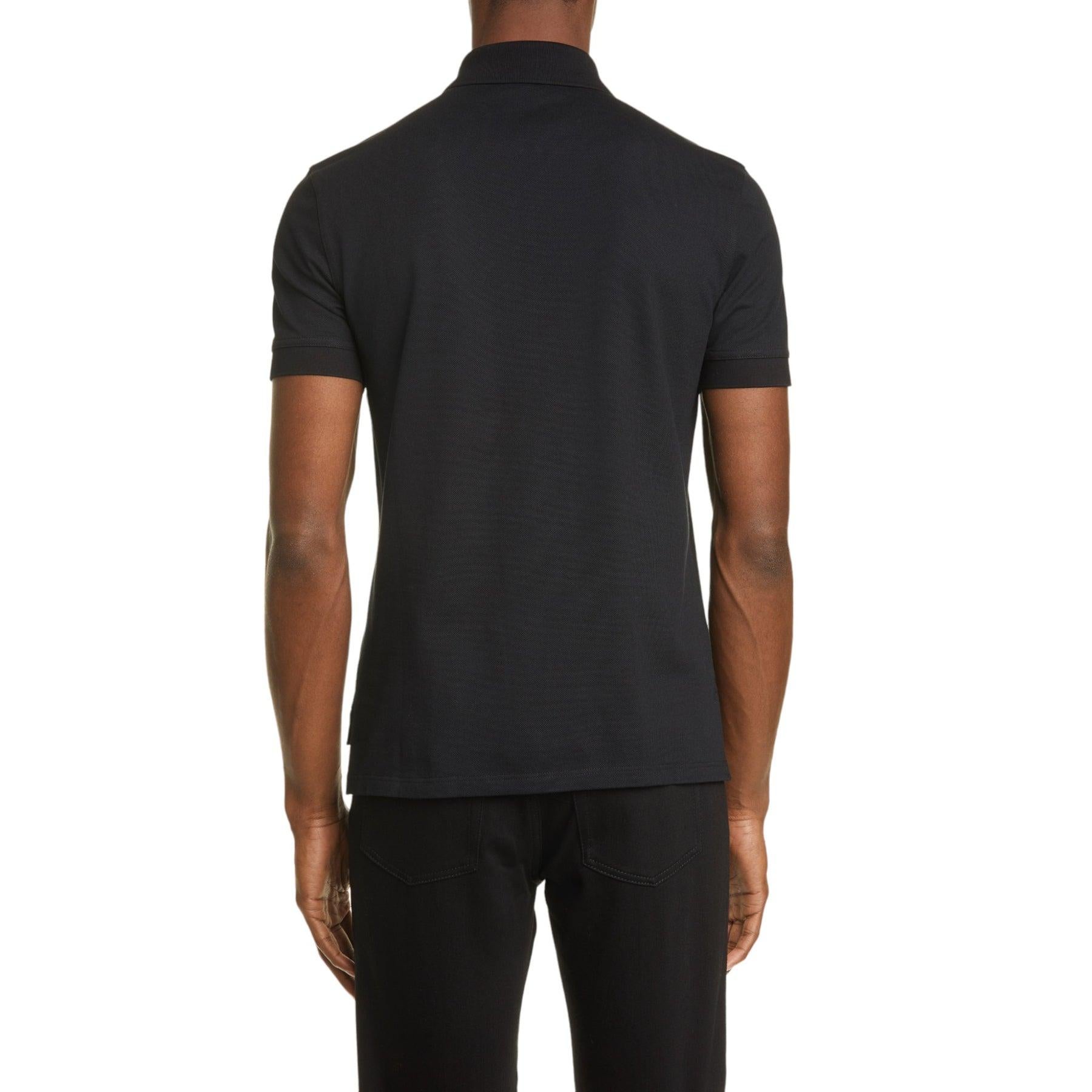 Men's Givenchy Black Cotton Piqué Slim Fit Polo For Sale